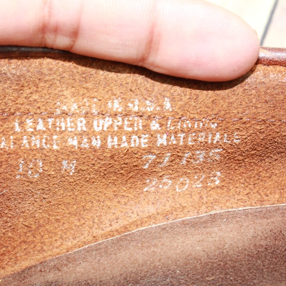 TIMBERLAND Brown Leather Round Toe Slip On Penny Loafer Shoes Size 10 M - Picture 7 of 9